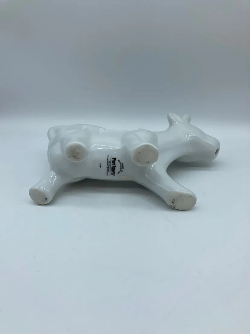 Pier 1 Imports Porcelain White Cow Creamer Pitcher
