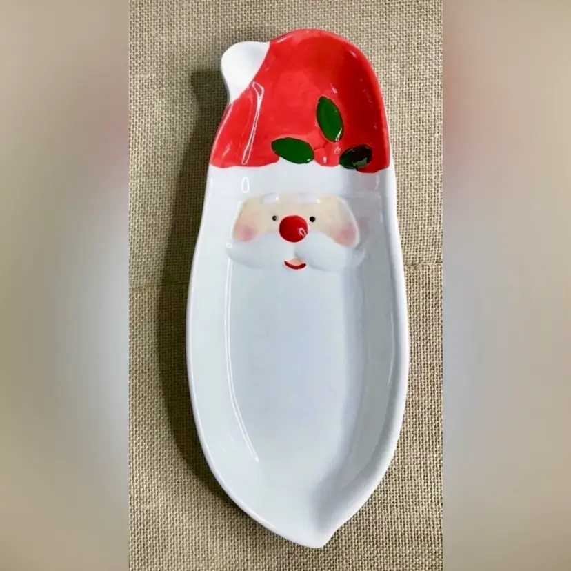 Vintage Whimsical Santa Claus Small Treat Candy Dish Decorative Fun Christmas