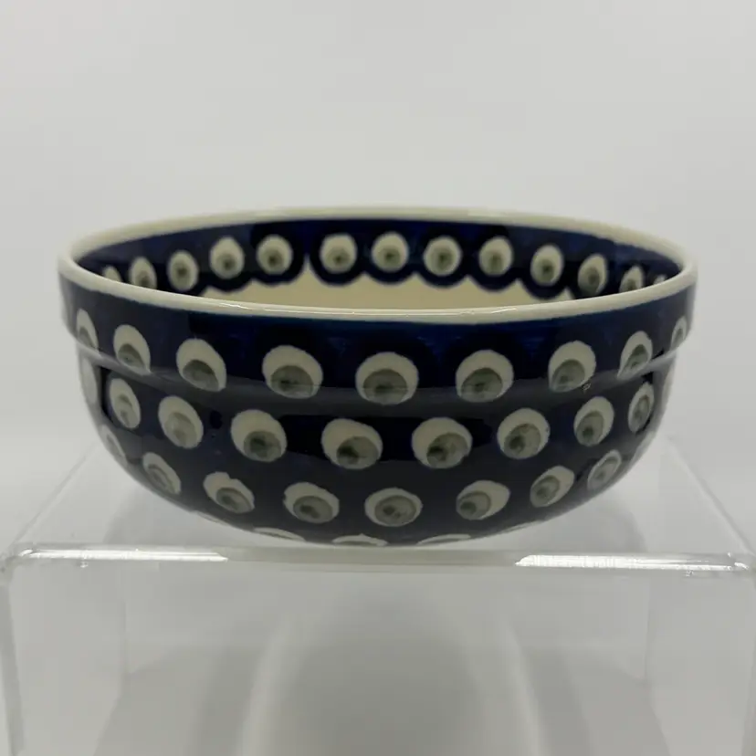 Boleslawiec Polish Pottery Peacock 7” Serving Bowl