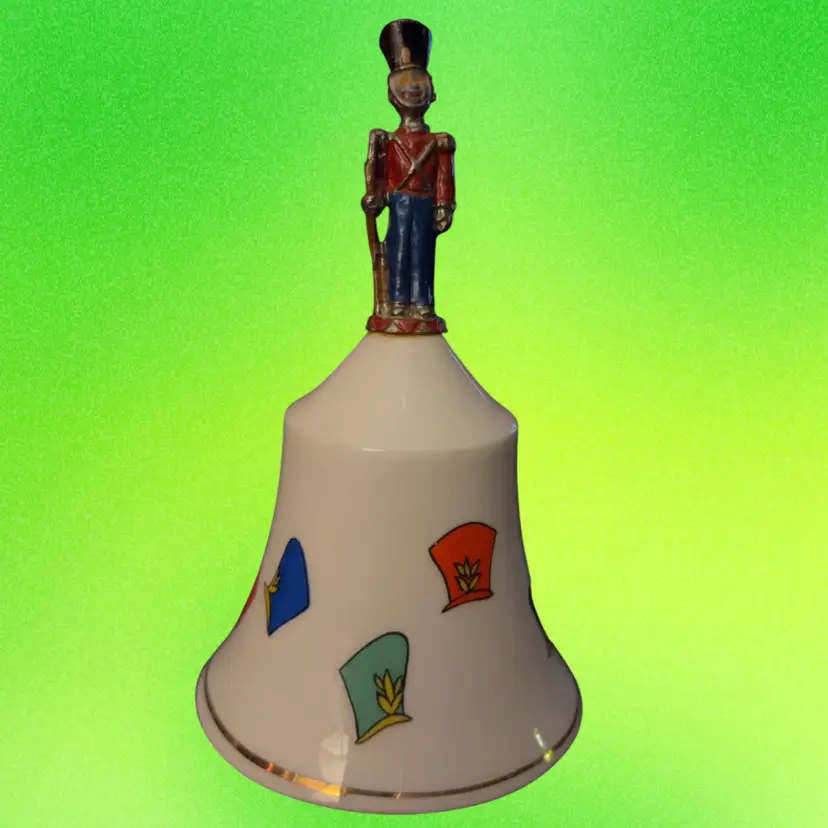 VINTAGE 1983 ENESCO BONE CHINA TOY SOLDIER BELL