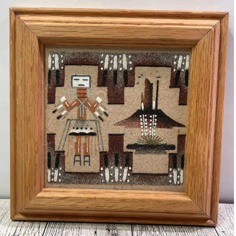 Artist Signed Navajo Sand Painting
