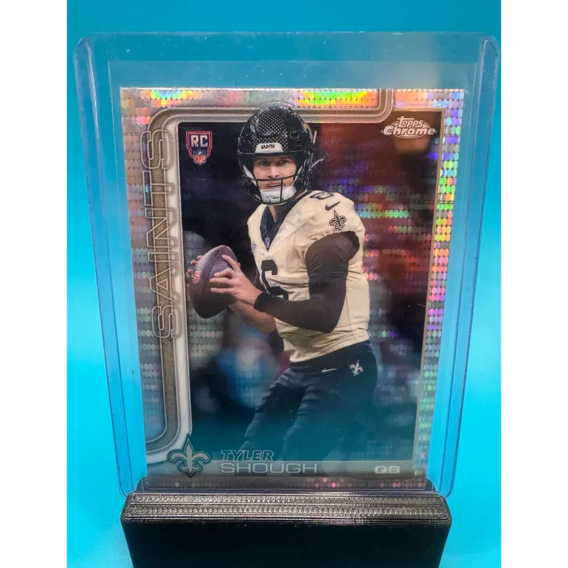 Tyler Shough Topps Chrome Pulsar Refractor RC New Orleans Saints