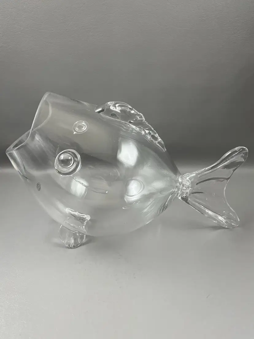 Home Essentials Clear Glass Fish Bowl Vase Large Coastal Beach Decor
