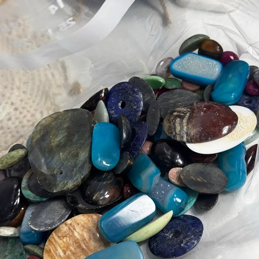 Huge Lot Of Natural Stones For Jewelry Making