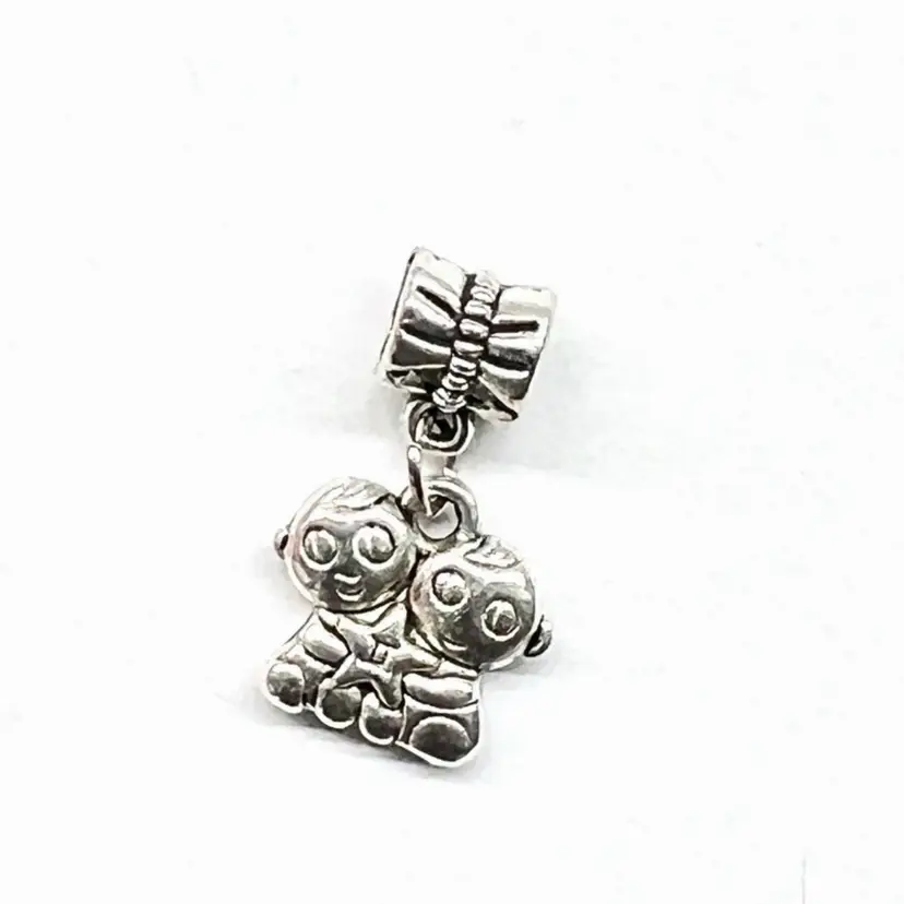 Gemini Twins Astrology Zodiac European Charm - Collectable Classic Edition