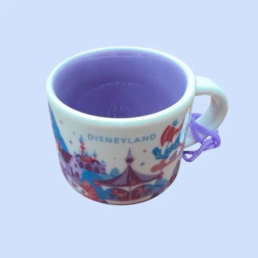 #117E- Magic Castle You Are Here Collection Collectible Demitasse Princess Sleeping Beauty, King Arthur's Carousel, and "it's a small world”