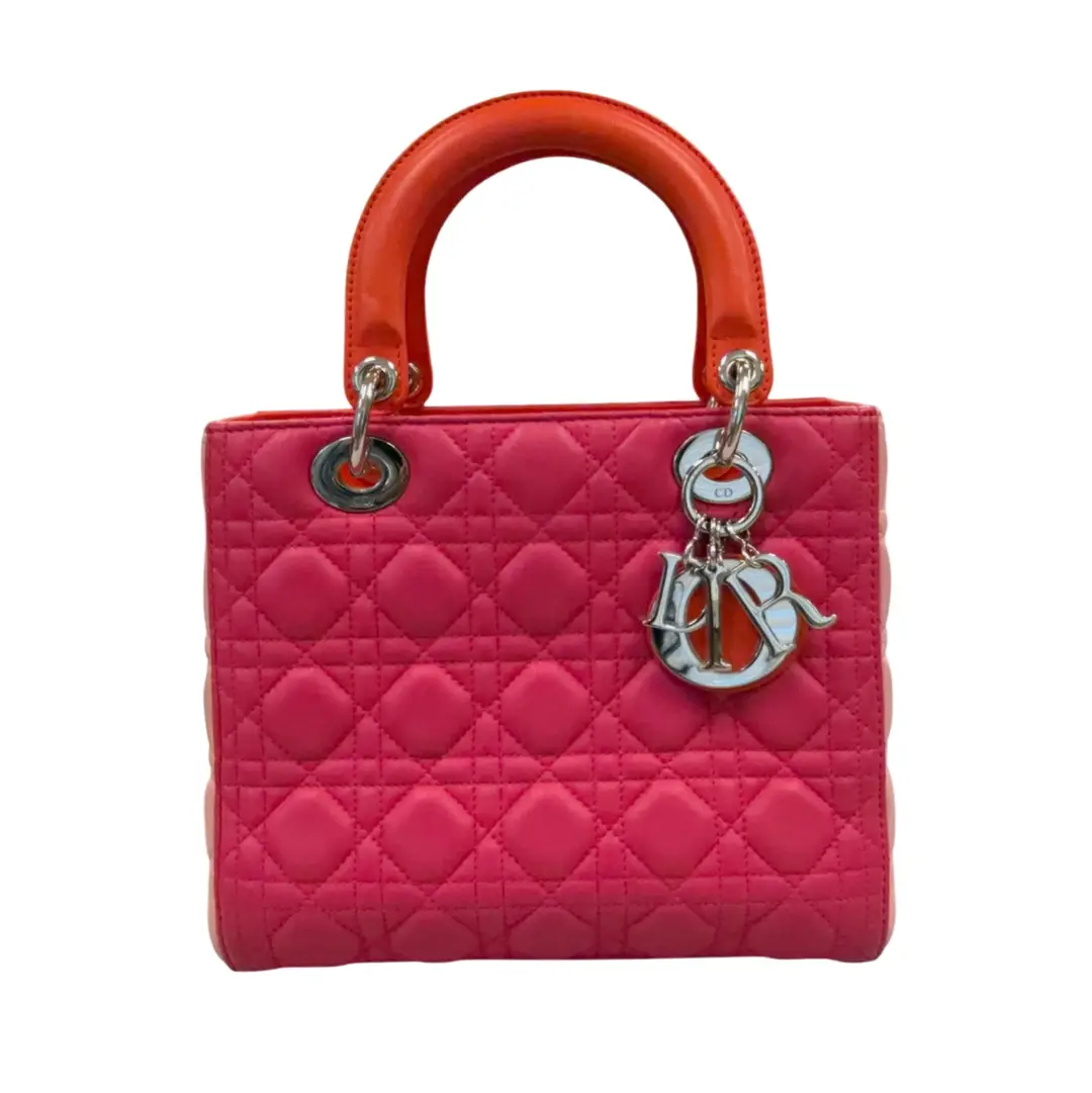 Christian Dior Pink Tri-Color Medium Lady Dior