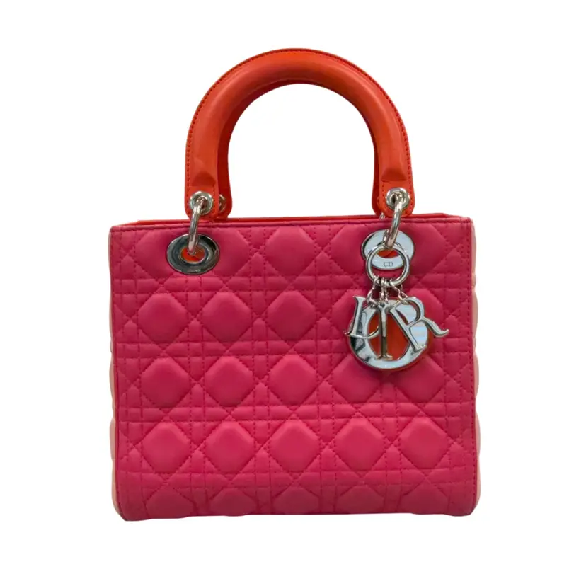 Christian Dior Pink Tri-Color Medium Lady Dior