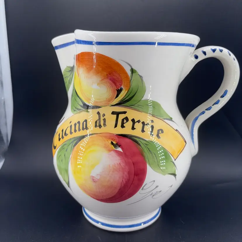 Hand painted Italian Majolica Pitcher