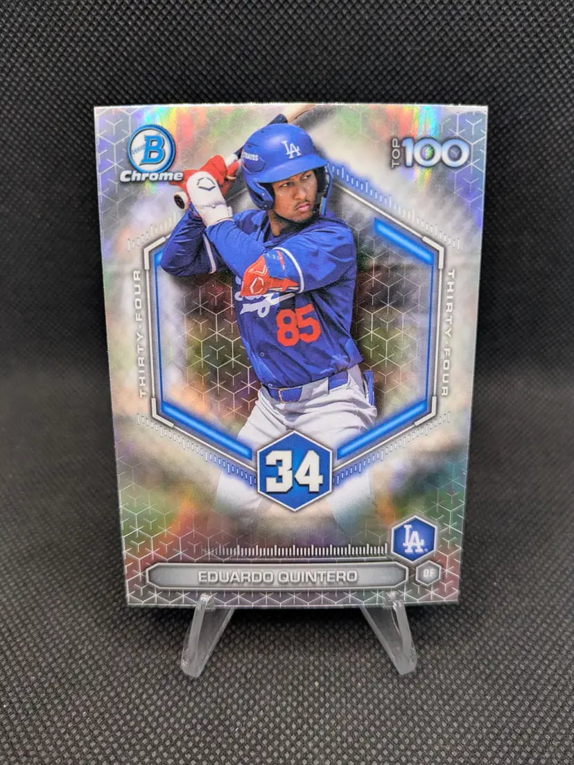 Eduardo Quintero 2026 Bowman Top 100 #BTP-34 - Los Angeles Dodgers