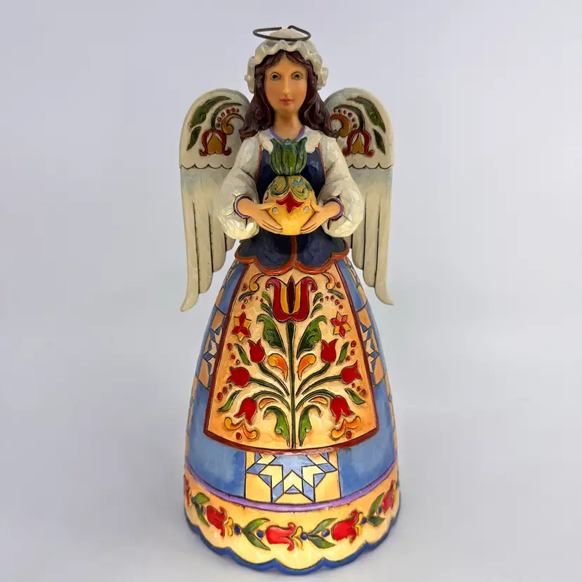 Jim Shore Colonial Williamsburg Angel | I Welcome Thee Pineapple Figurine