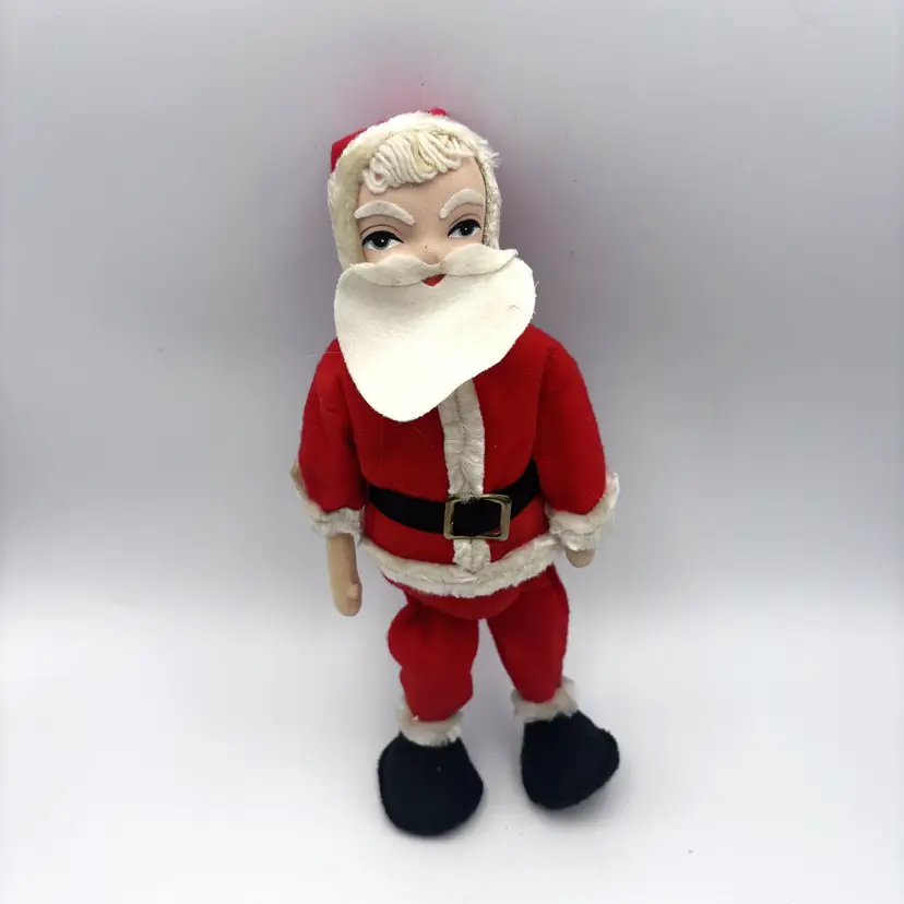 Vintage Mid-Century Modern Felt Santa Claus Doll  1950s/1960s Japan