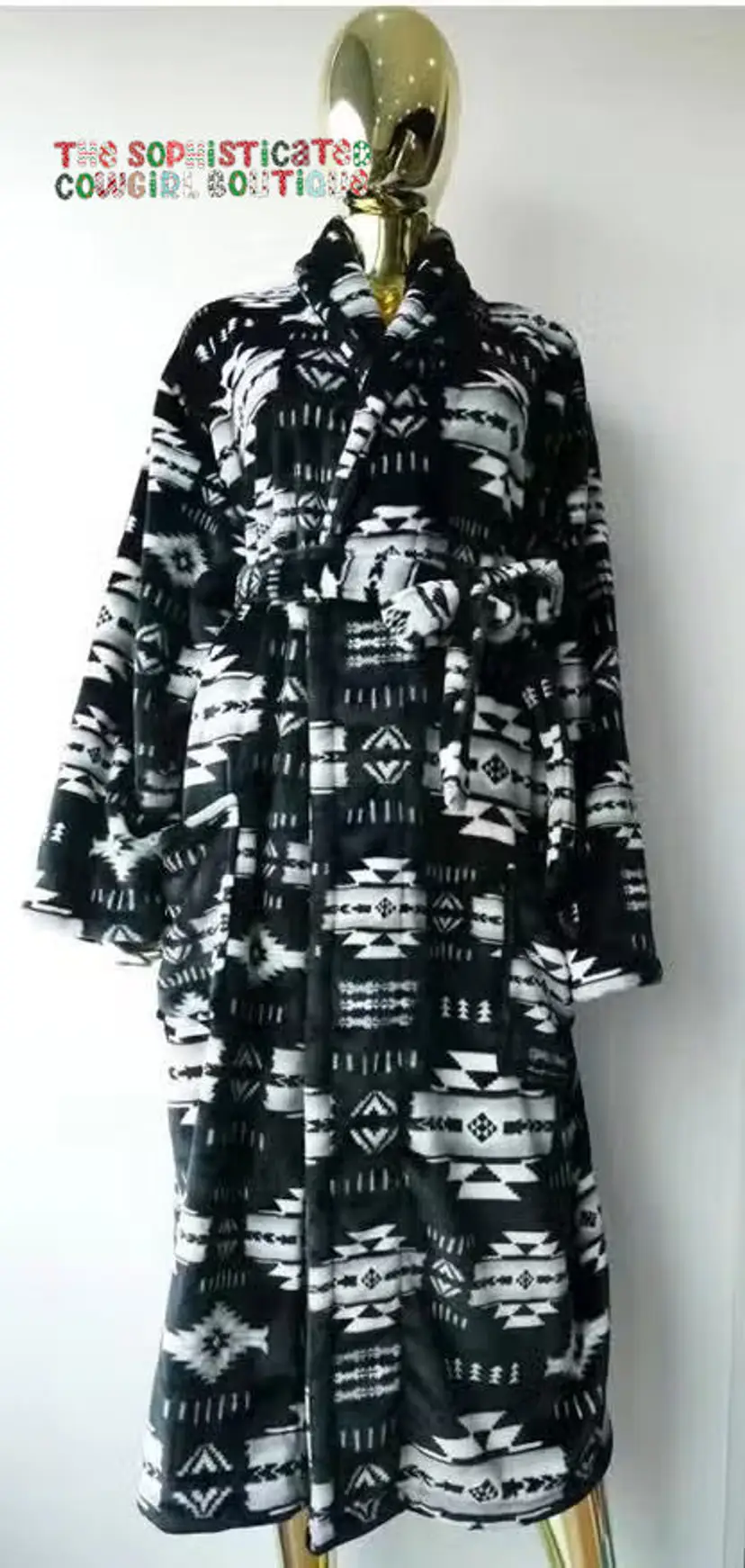 UNISEX AZTEC PRINT BATH ROBES  NIP