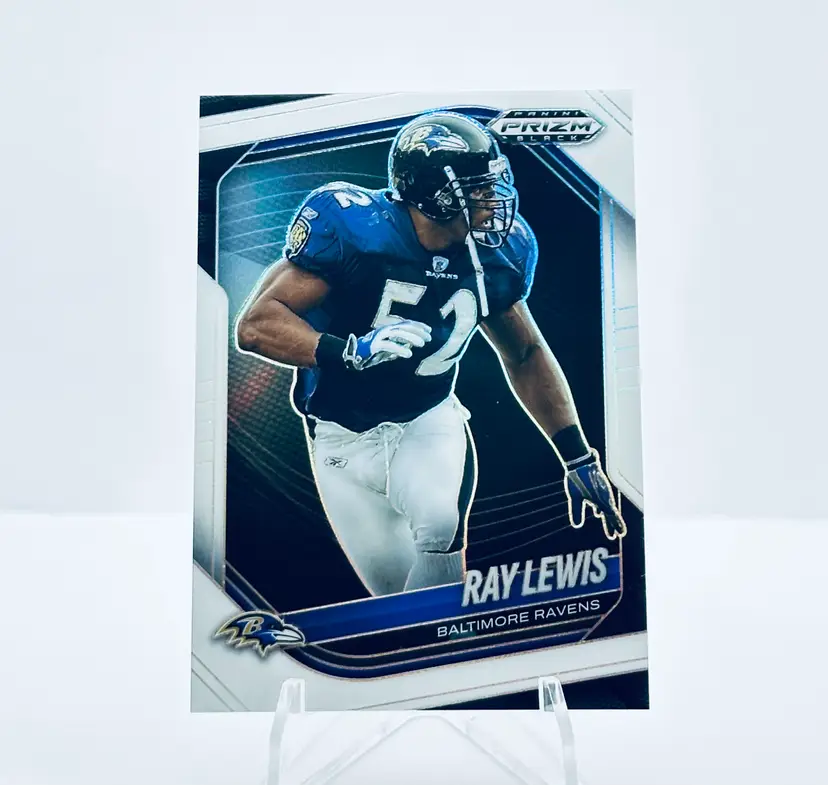 Ray Lewis Prizm Black White Parallel - Baltimore Ravens #/175