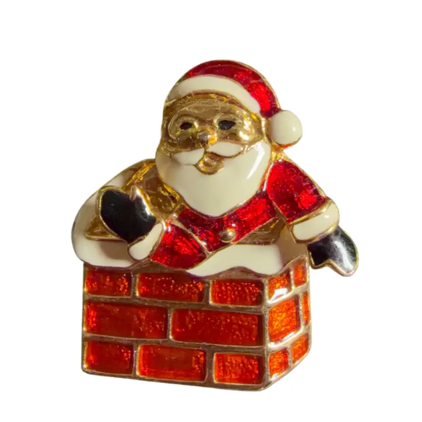 033. Articulated Santa Brooch 1.5”