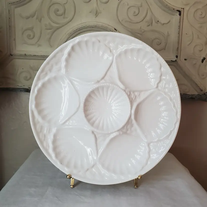 California Pottery Oyster Plate Serving Dish