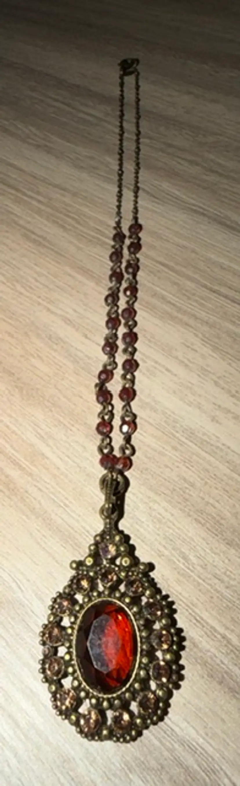 Vintage-Style Antique Bronze Square Pendant Necklace