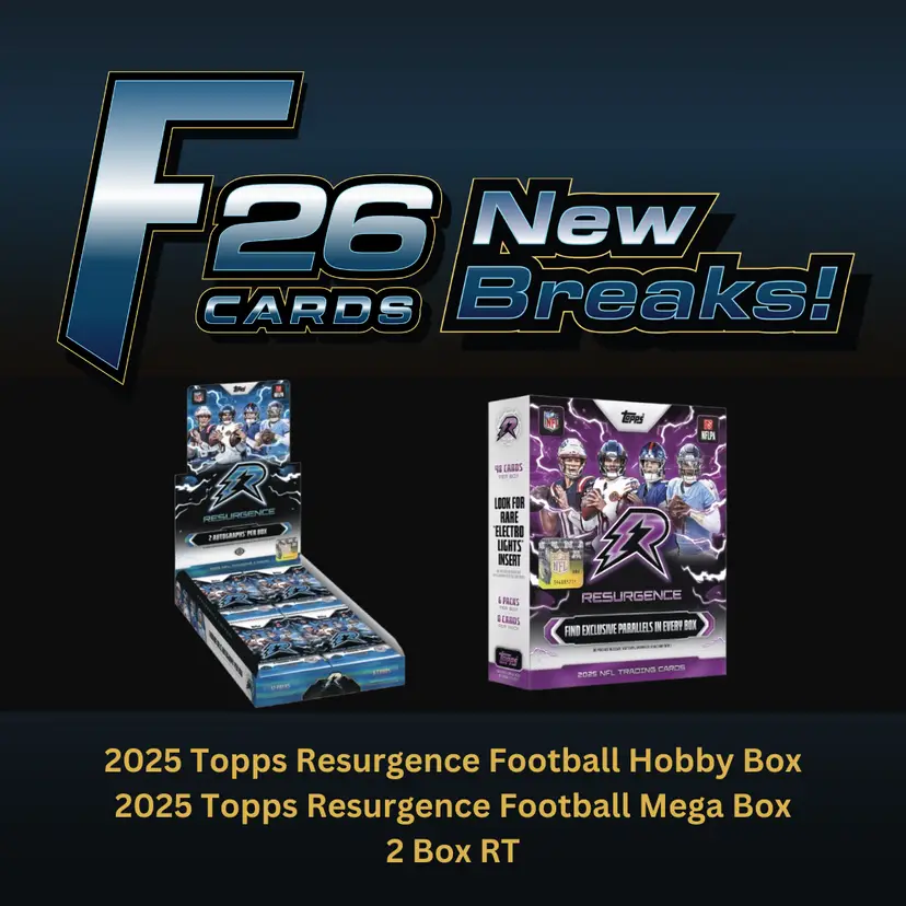 F26-074: 2025 Topps Resurgence Football Hobby Box & Mega Box 2 Box RT #1