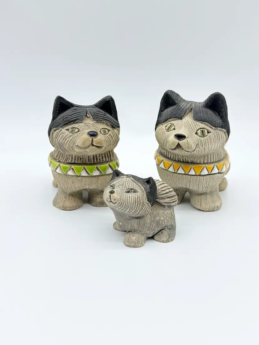 Artesania Rinconada Husky Dog Family Mom Dad & Pup