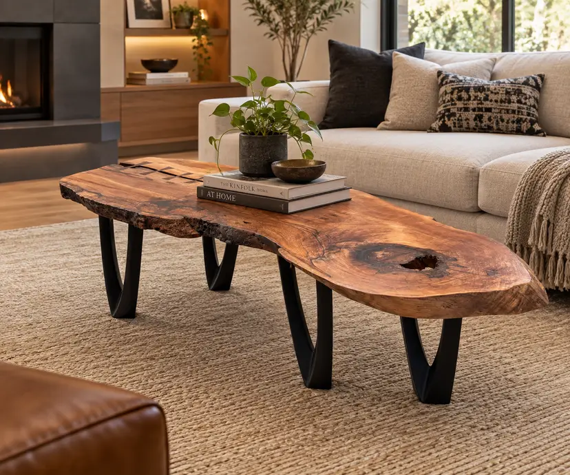 Walnut Table with Bowtie Inlays
