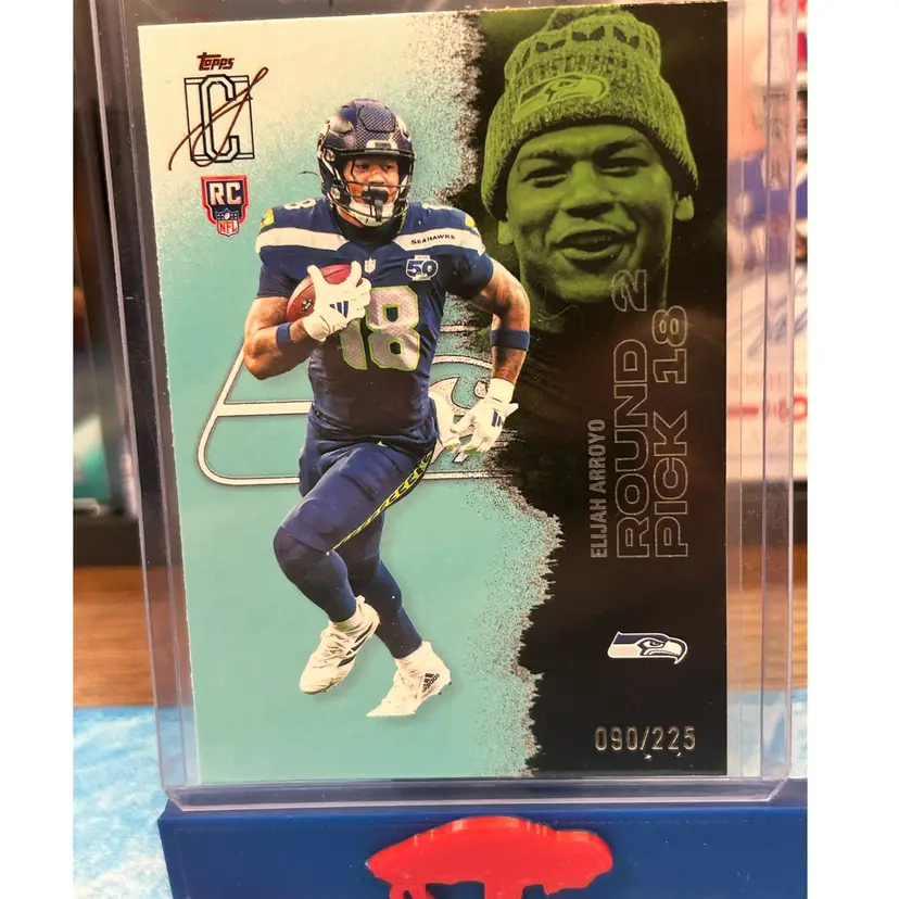 Elijah Arroyo Topps Signature RC Teal /225 Seahawks