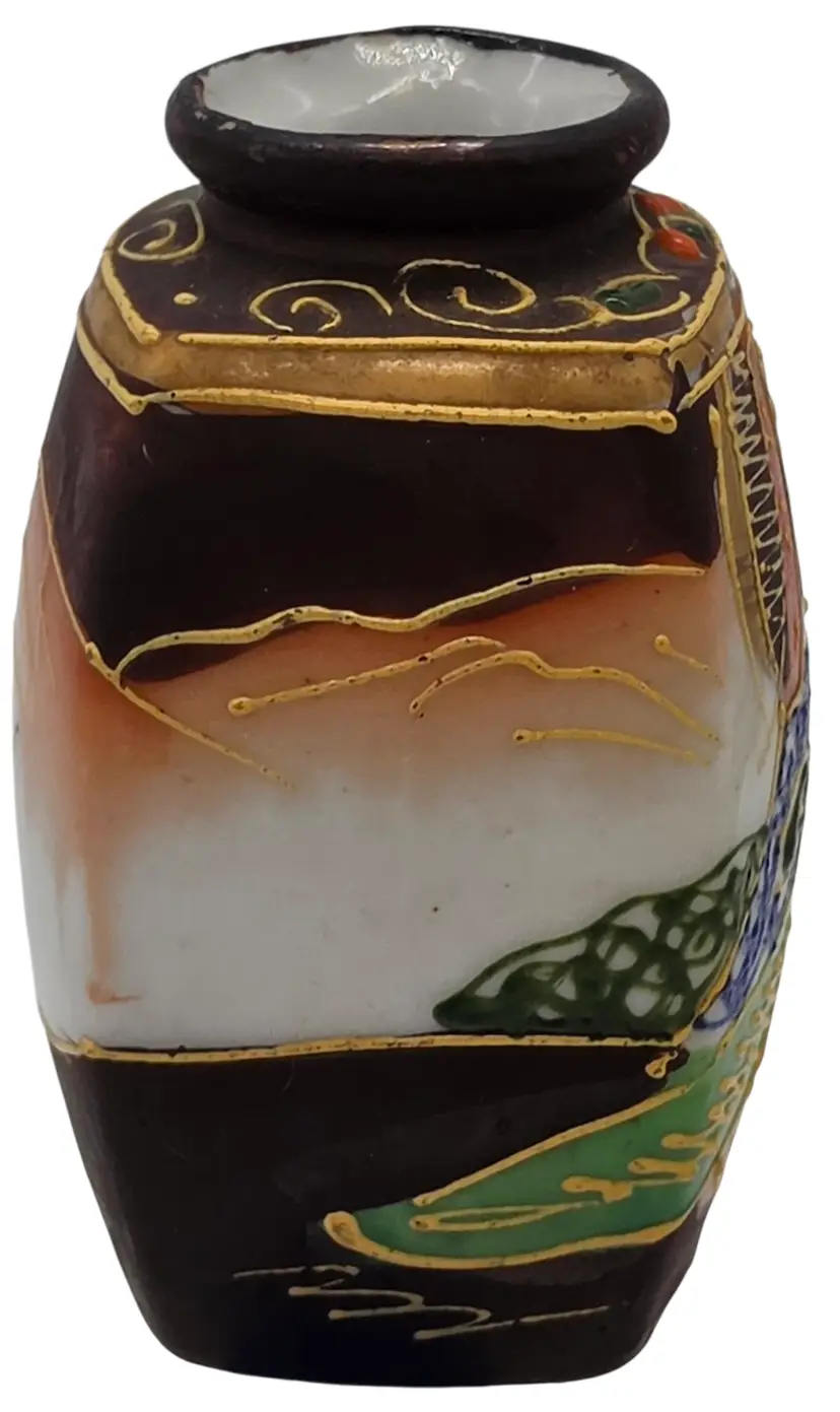 VINTAGE JAPANESE SATSUMA MORIAGE MINIATURE VASE