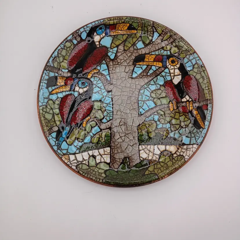 Ceramica Curibita toucan plate from Brazil