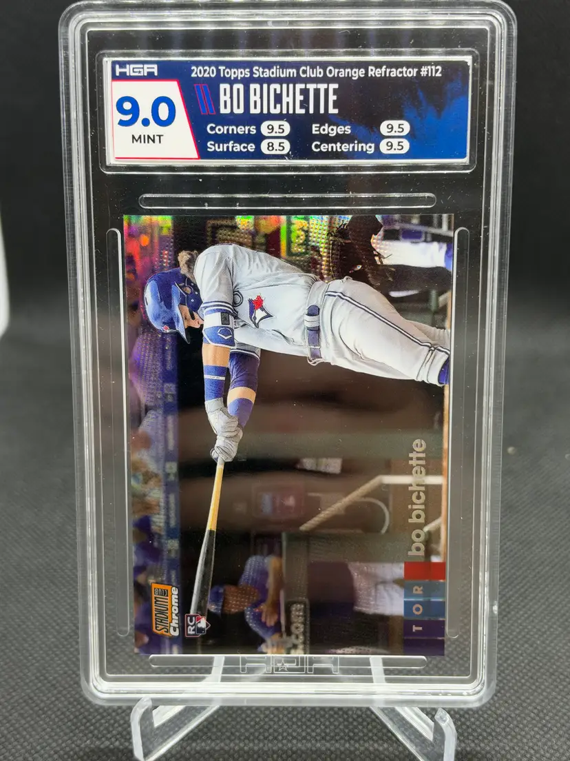 2020 Stadium Club Chrome #112 Bo Bichette Orange Refractor 16/25 RC HGA 9