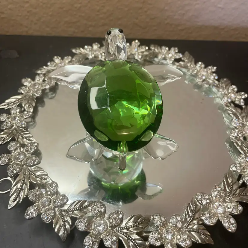 Swarovski Inspired Turtle Figurine