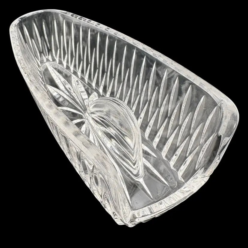 Vintage Princess House Crystal Knife Holder 7” Long x 2.5” Deep x 2.5” Tall