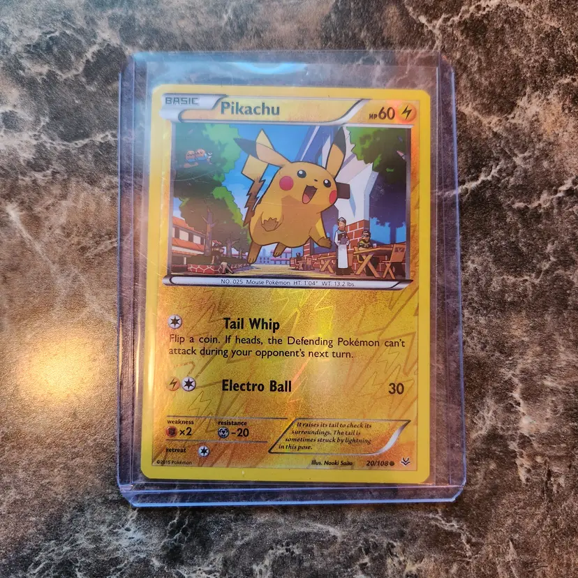 Pokemon Pikachu from the 2015 Pokémon XY-roaring skies #20/108
