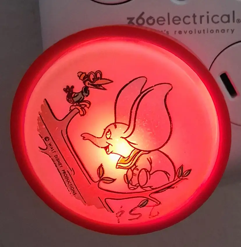 Vintage Disney Dumbo Night Light ~ Adorable Nursery Decor-FREE SHIP