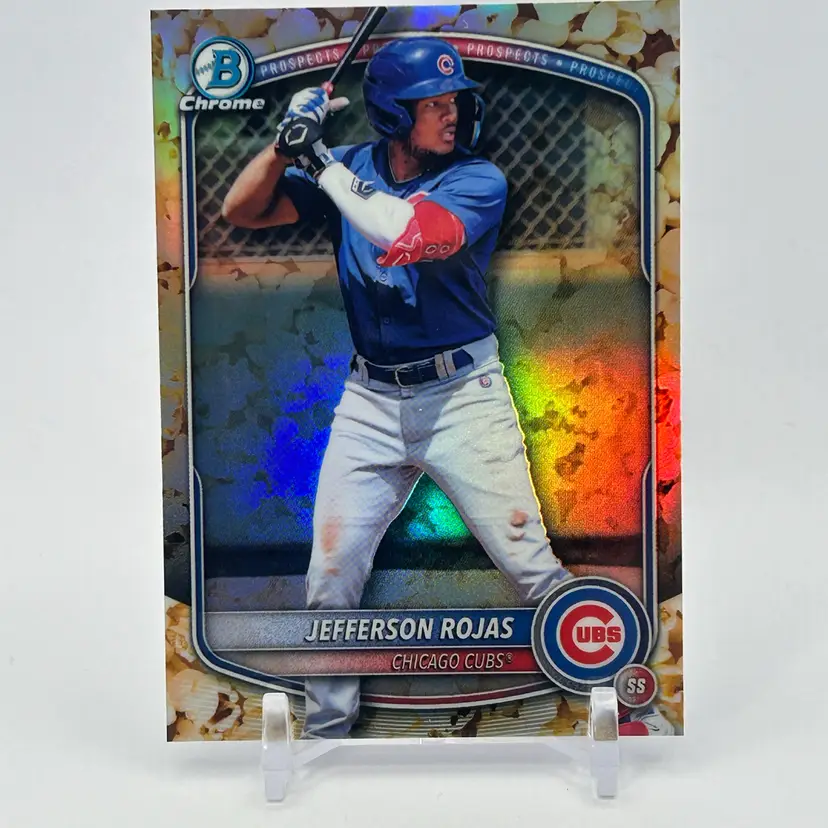 Jefferson Rojas - 2025 Bowman Draft Chrome Snack Pack Popcorn SP - New York Mets (CHC Uniform)
