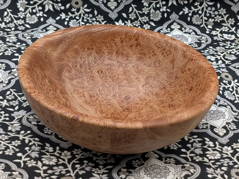 Maple Burl Bowl 8.5x3 Inch