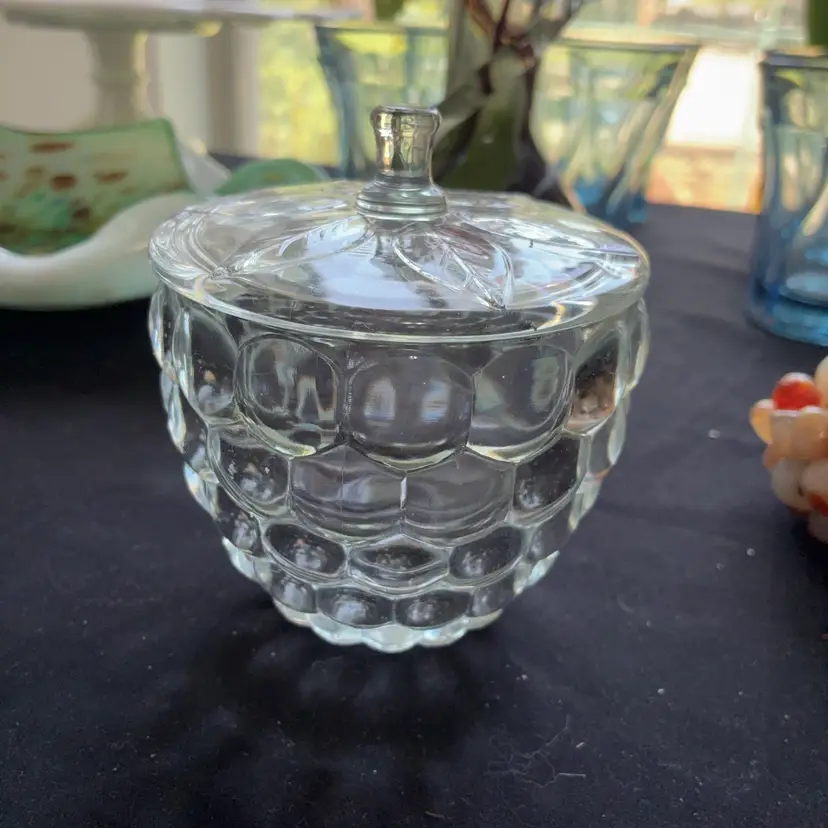 Berry 🍓 Jam Clear Glass Jar 4”x 3”