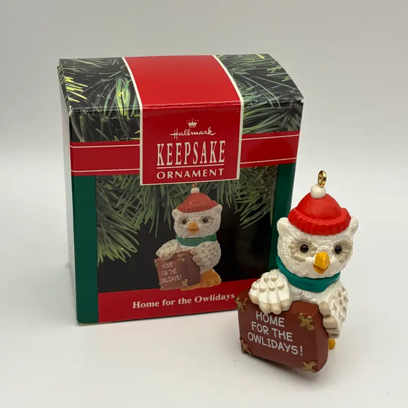 Hallmark Keepsake Ornament 1990 “Home for the Owlidays” Snowy Owl 
In Box