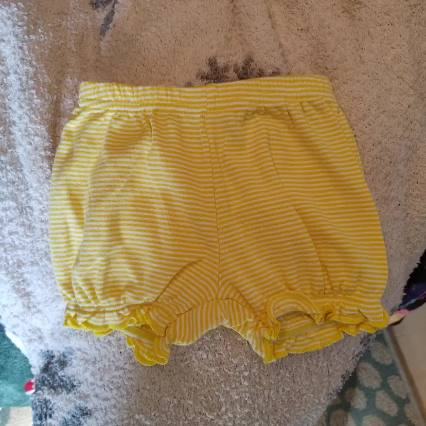 Kids- Brand: Carter's- Just One You. Size 6 Months. Yellow shorts. Material- 100% cotton. No callouts.