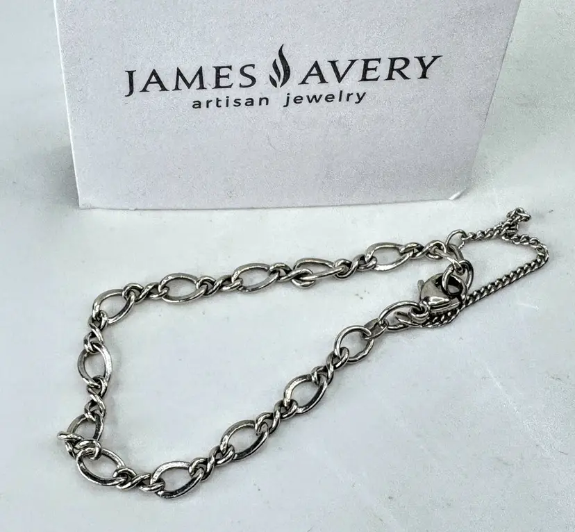 James Avery Artisan Jewelry Sterling Silver alternative link Bracelet 6.5"JR2076