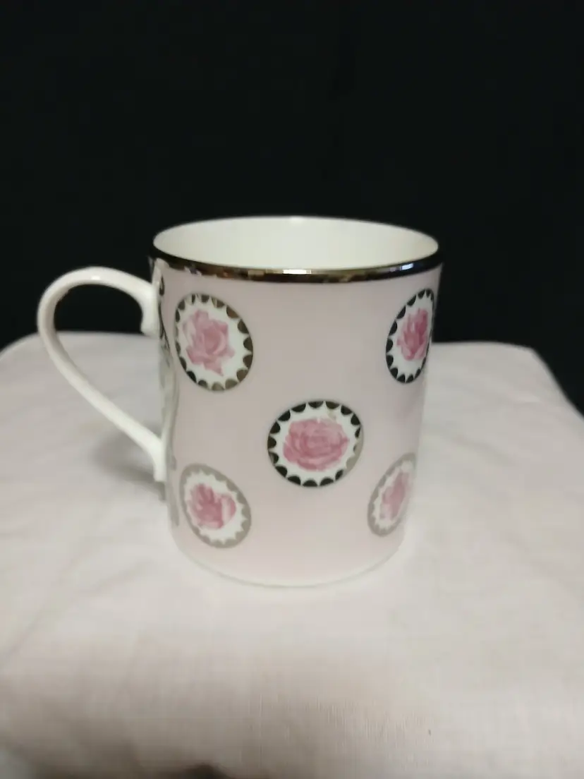 Althorp Fine Bone China Pink Roses Princess Diana Cup Mug Made in England