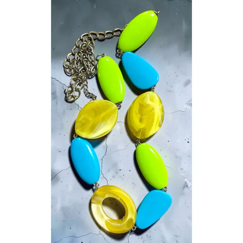 Fun Fantastic Plastic On Silver Tone Chain