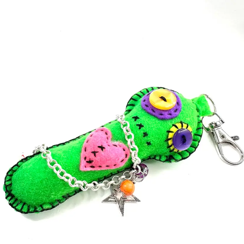 Zombie Pickle Bag Charm Made By Me