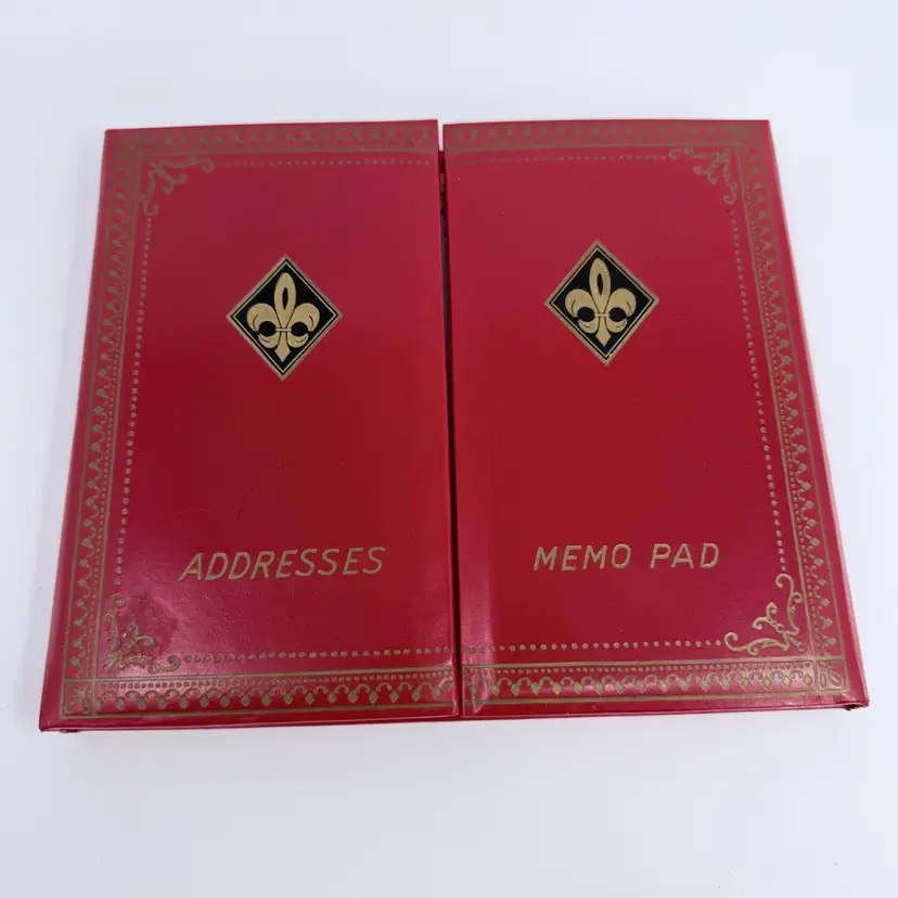 Vintage Red Trifold Desk Secretary Set