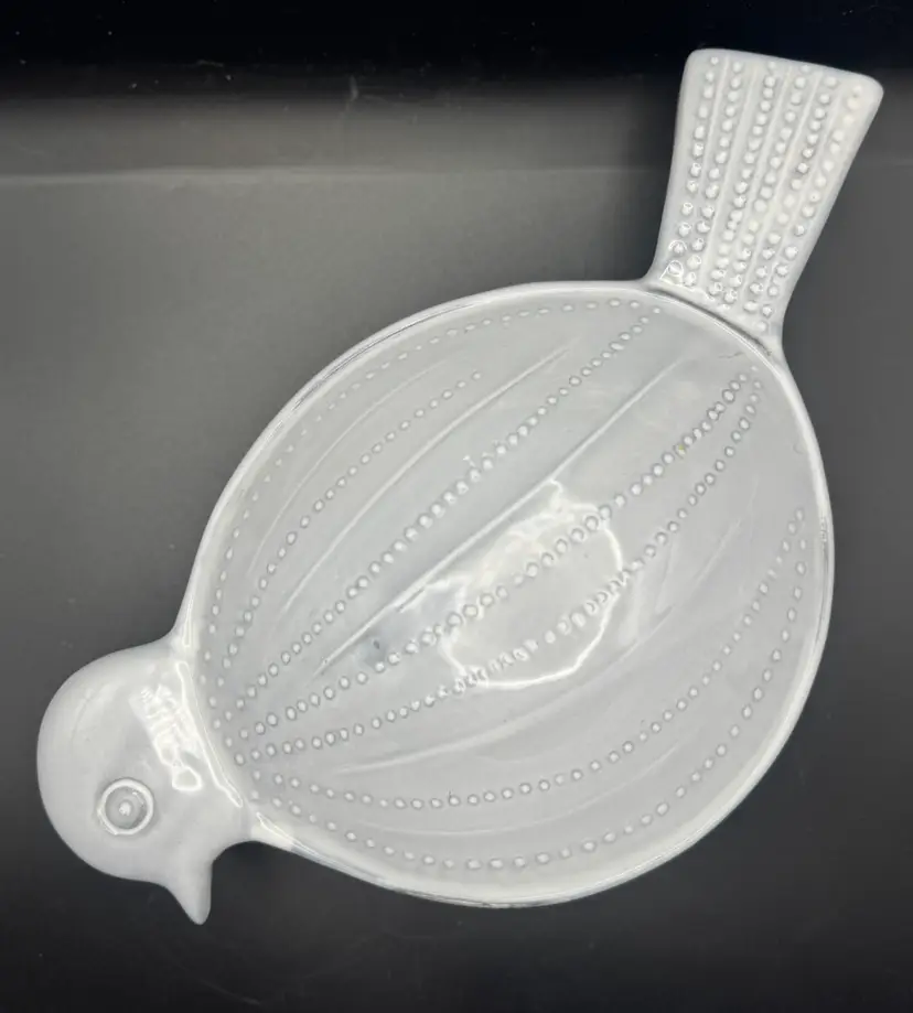 Crate & Barrel Figurative Bird Bowl 10.5” X 5.5”