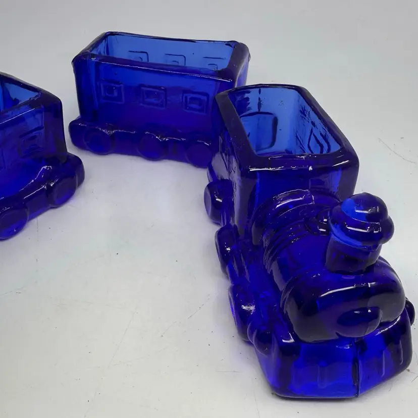 Vintage Cobalt Toothpick Train 3Pcs