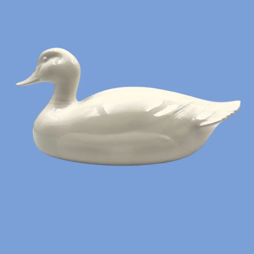 #006- 11" Vintage Duck Figurine Statue