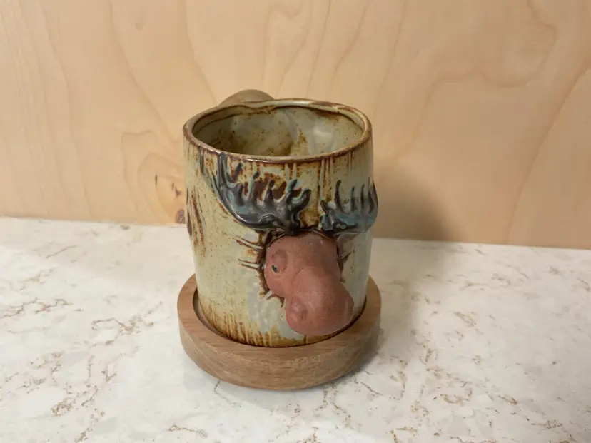 3 D Moose Stuck in a Tree Mug by Giftcraft in Japan Coffee Tea