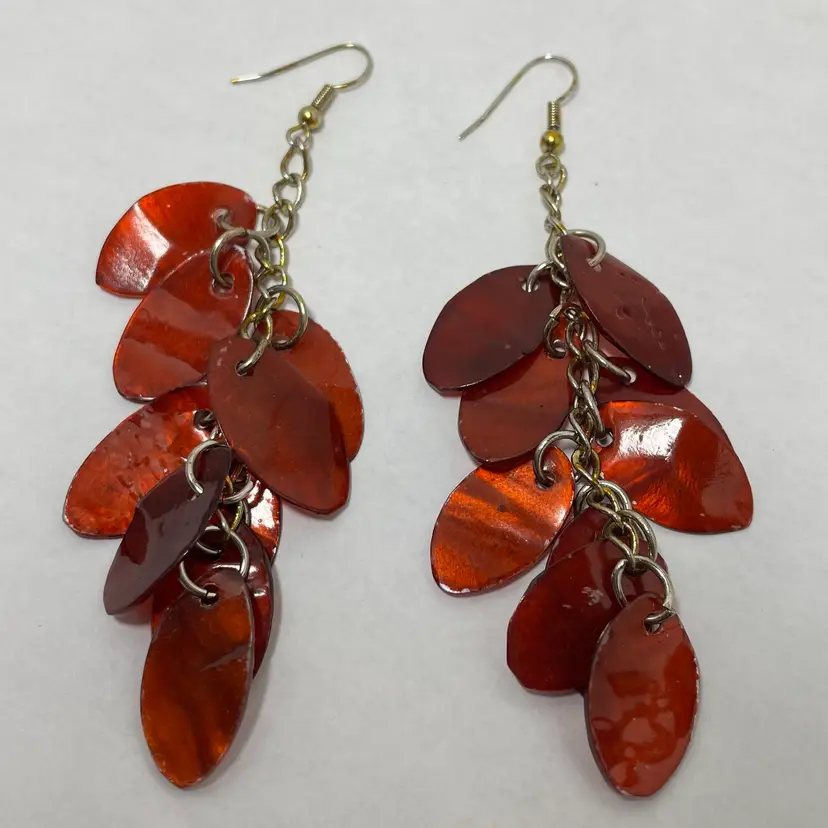 #26 - Fall Color Shell Dangle Earrings