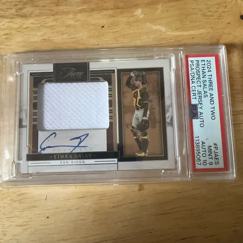2024 Three And Two Ethan Salas Prospect Jersey Auto /99 San Diego Padres