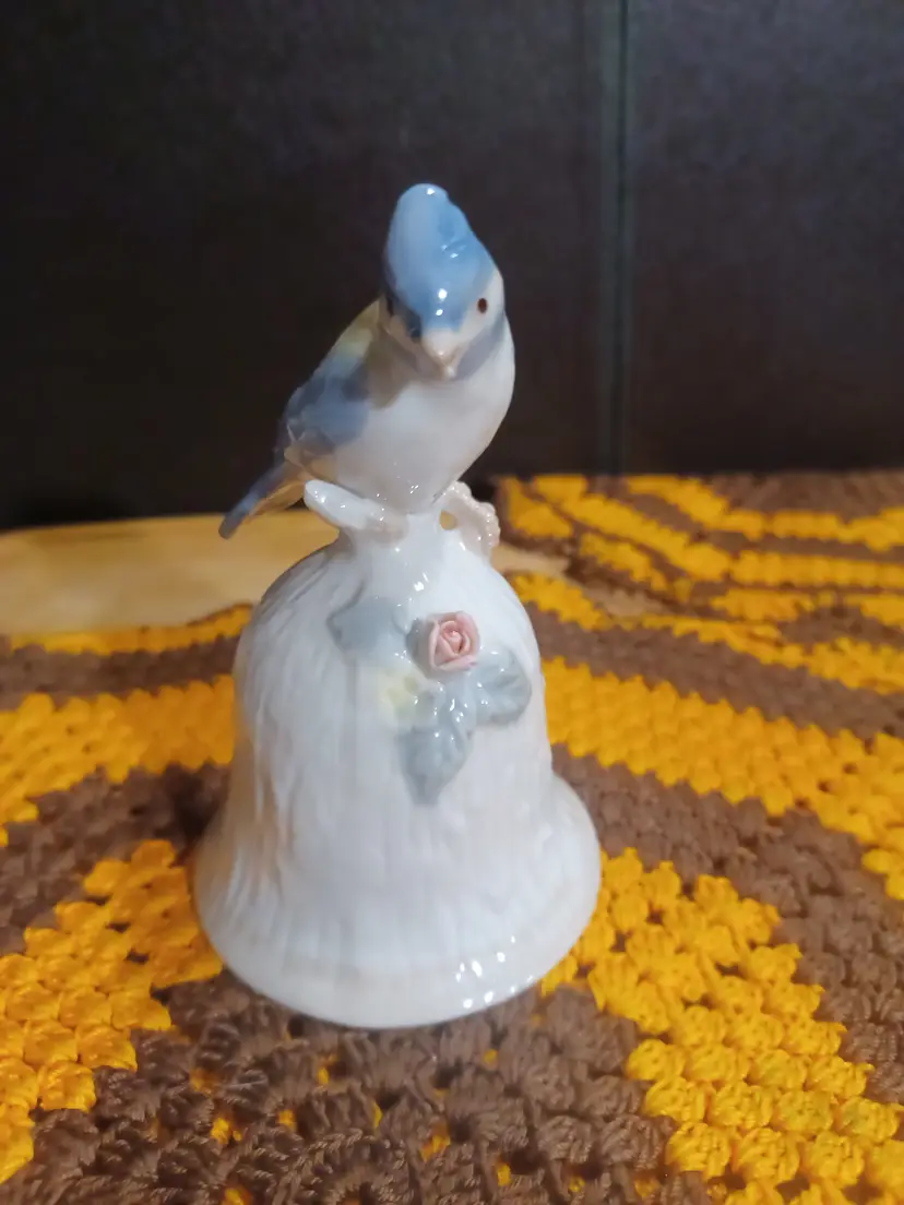 Bluejay porcelain bell