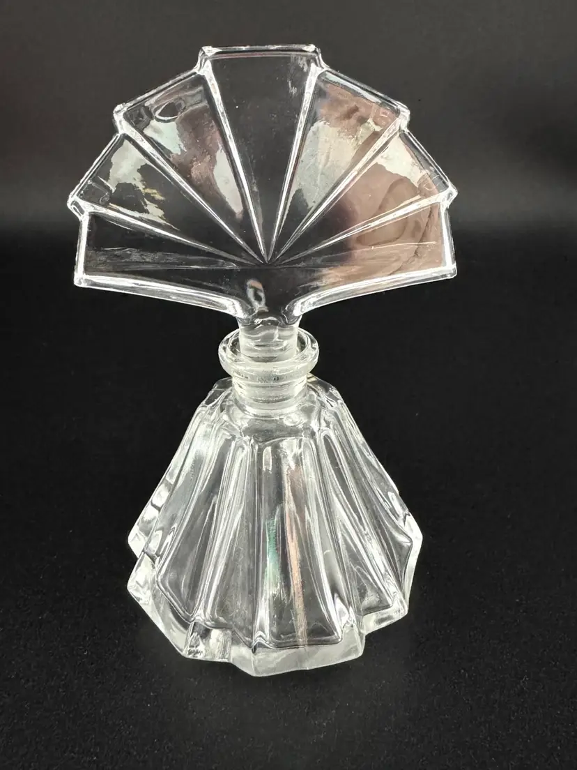 Vintage Perfume Bottle With Fanned Stopper